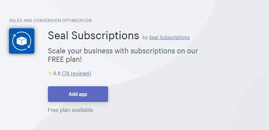Seal - best shopify subscription apps