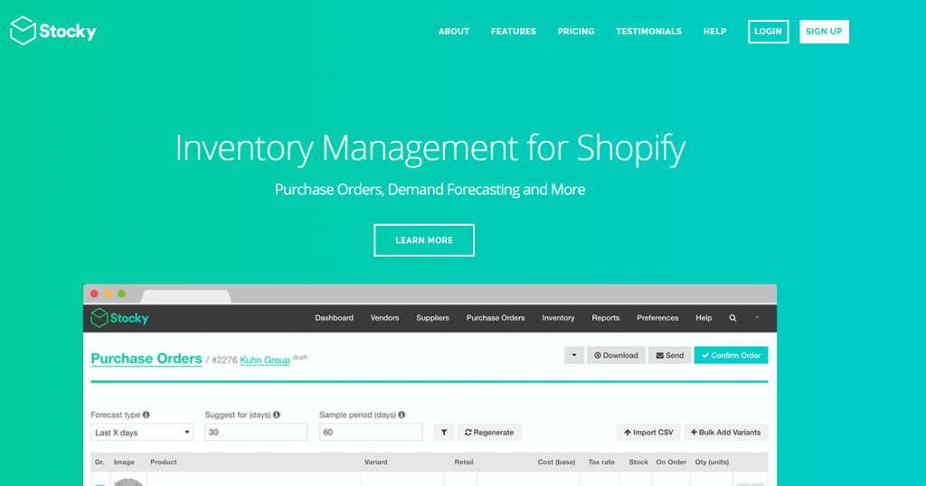 Stocky Is One Of The Best Shopify Inventory Management Apps
