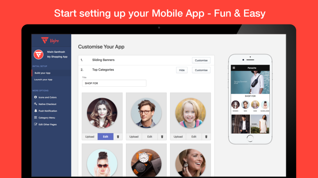 Vajro Shopify Mobile App Builder