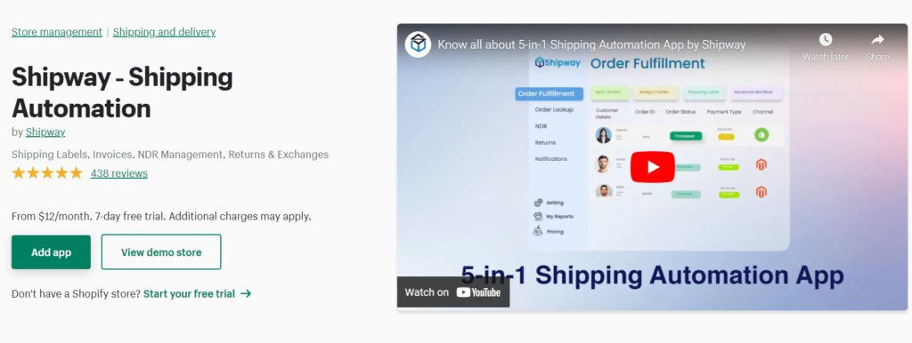 shopify shipping app - shipway