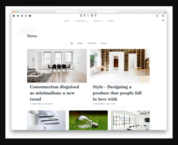 Story Shopify Blog Theme