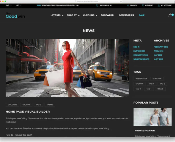 Goodwin Shopify Blog Theme