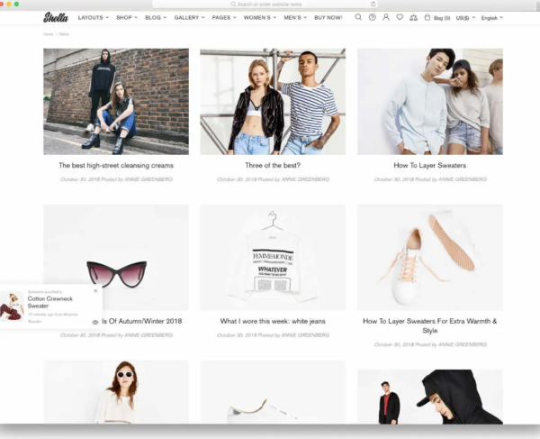 Shella Shopify Blog Theme