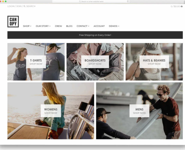 Canopy Best Shopify Blog Theme