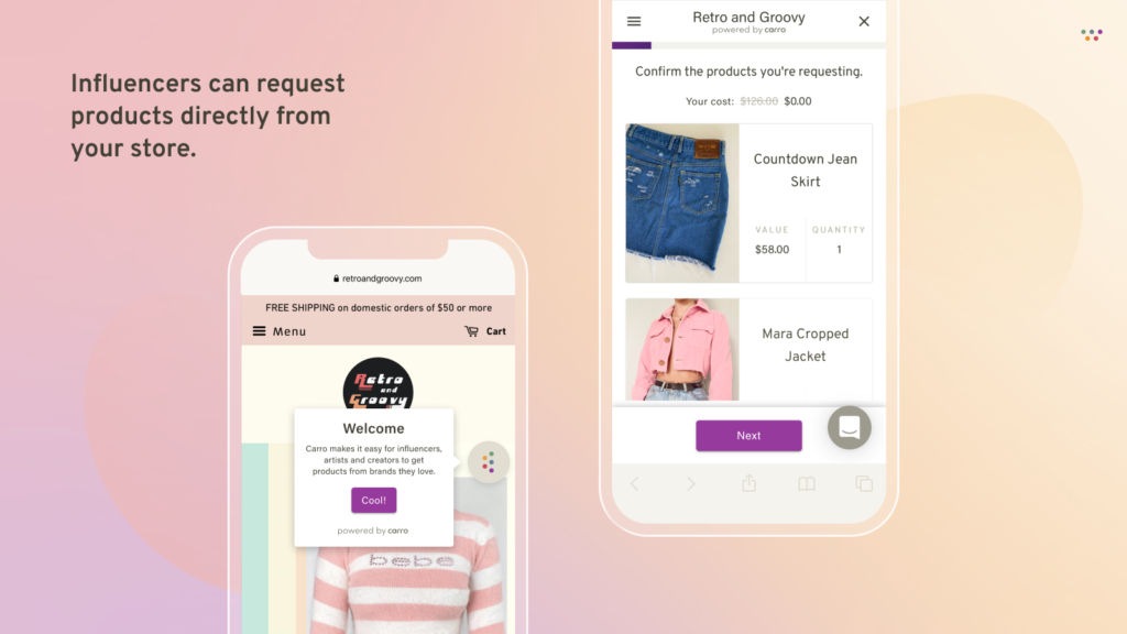 Carro Shopify Influencers App