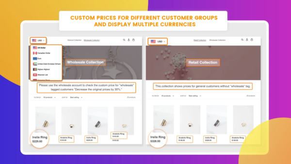 custom pricing Shopify