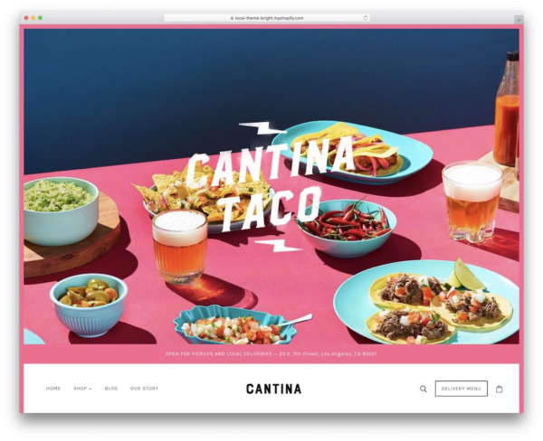 best Shopify themes for food and drink