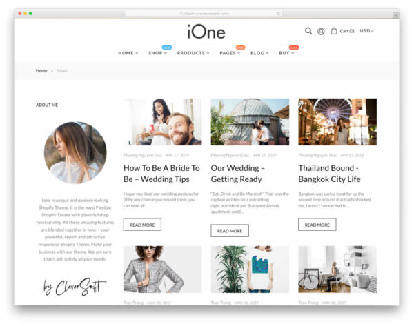 best Shopify themes for blog
