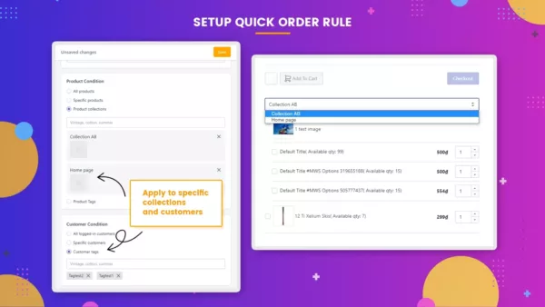 setup quick order page-B2B Customer Portal/Net Terms 