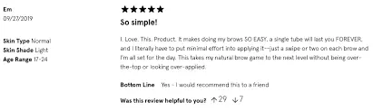  review section on the product page