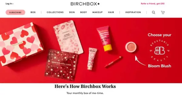 Tienda de ejemplo de suscripción de Birchbox
