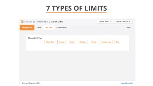 MinCart - Límites mínimos máximos de pedidos