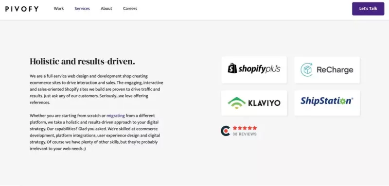 Shopify development company - pivofy