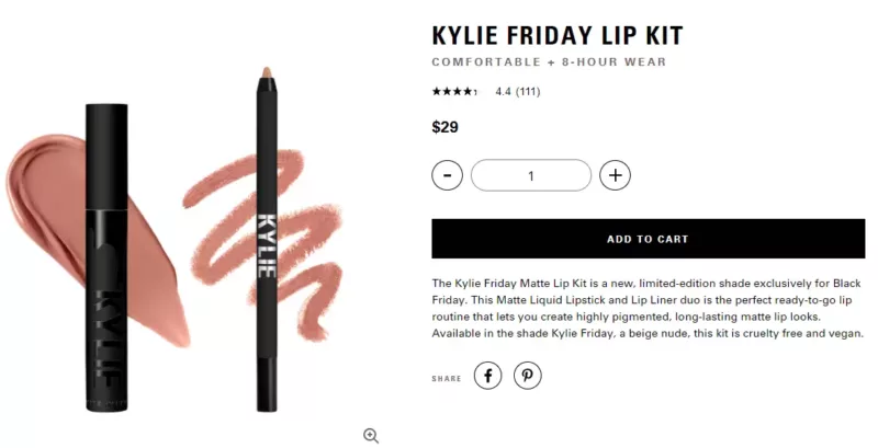 Kylie Cosmetics bundle example