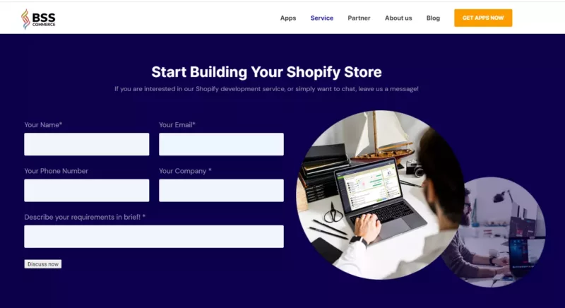 BSS Commerce contact page
