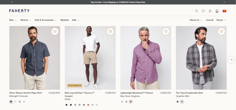 Shopify-clothing-stores|faherty