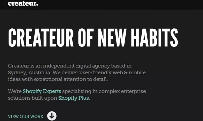 Createur - shopify plus agency