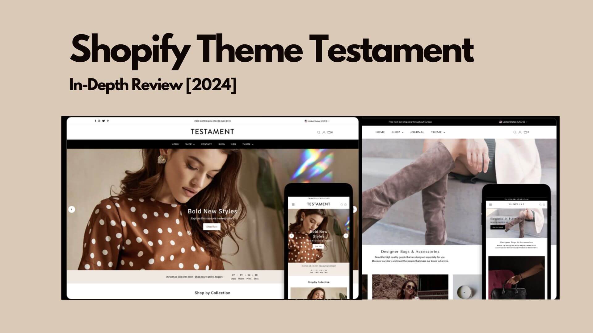 Shopify Theme Testament: In-Depth Review for Each Feature – 2024