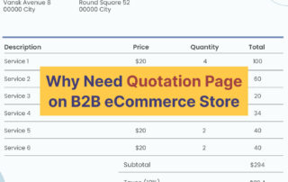quotation page on b2b ecommerce