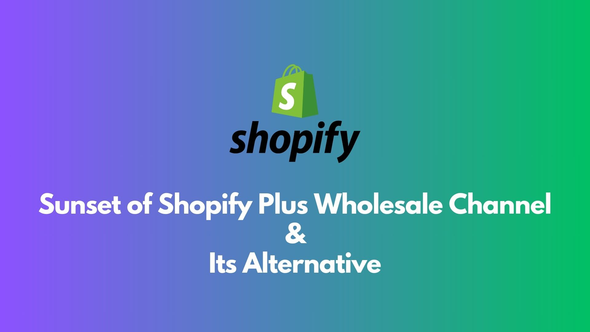 The Sunset of Shopify Plus Wholesale Channel and Its Alternative