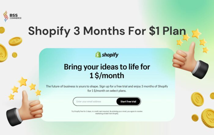 Shopify 3 months for $1