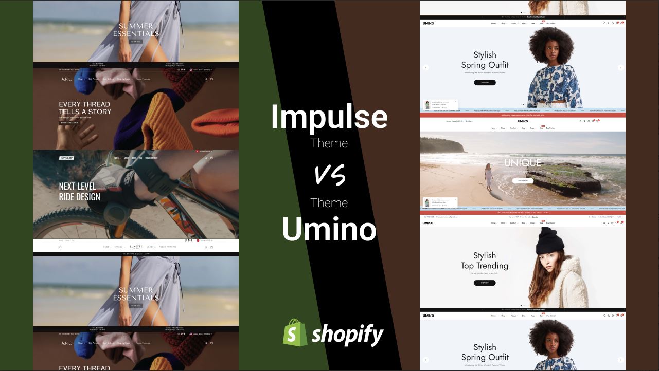 Impulse Shopify Theme vs Umino: Which One to Choose?